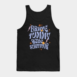 Brave Tummy Ache Survivor Funny Retro Y2K Tank Top